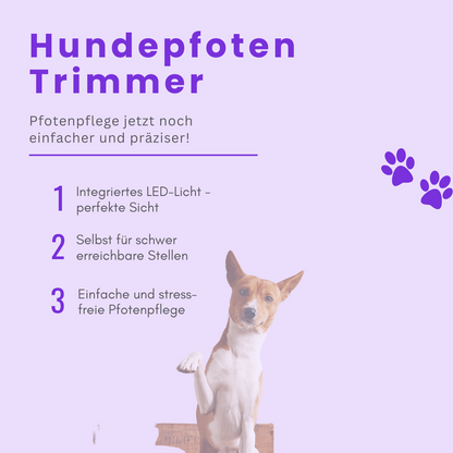 Professioneller Hundepfoten-Trimmer mit LED-Licht!